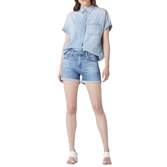 • AG Adriano Goldschmied • Women’s The Hailey Ex Boyfriend Roll Up Shorts 24 - Picture 1 of 6